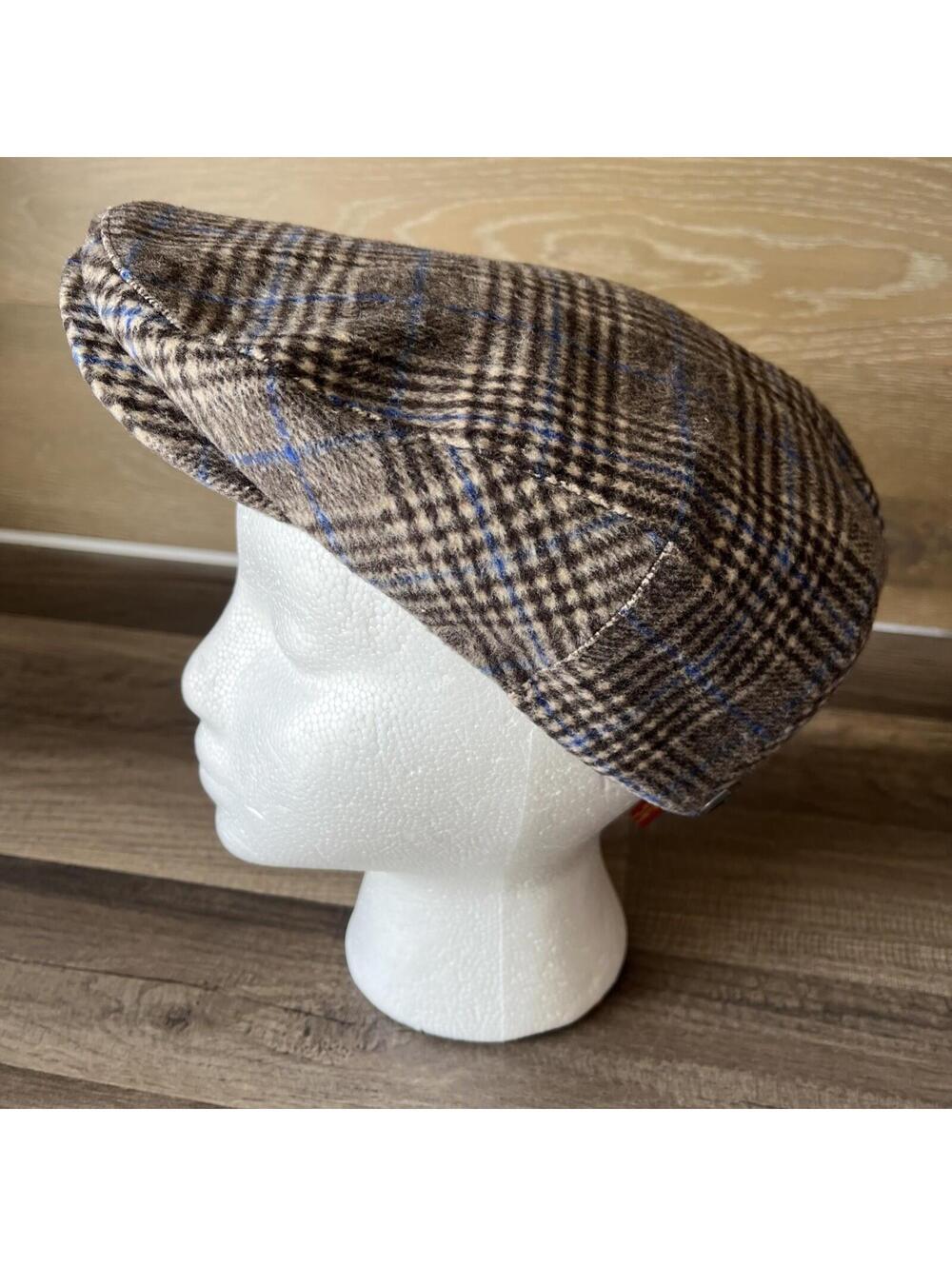 Brixton Hooligan Plaid Flat Cap Newsboy Driver Hat Mens Size Medium